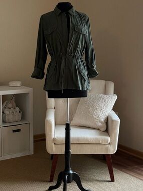 GAP Olive Green Utility Drawstring Jacket